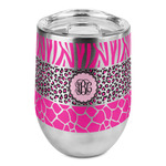 Triple Animal Print Stemless Wine Tumbler - Full Print (Personalized)