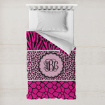 Triple Animal Print Toddler Duvet Cover w/ Monogram