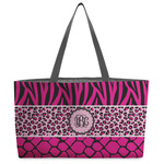 Triple Animal Print Beach Totes Bag - w/ Black Handles (Personalized)