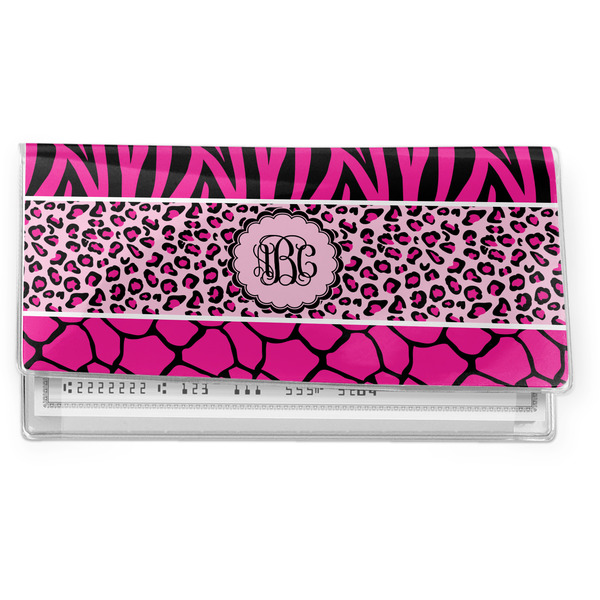 Custom Triple Animal Print Vinyl Checkbook Cover (Personalized)