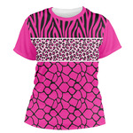 Triple Animal Print Women's Crew T-Shirt - Small