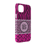 Triple Animal Print iPhone Case - Plastic - iPhone 14 (Personalized)