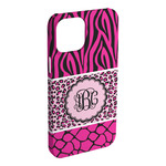 Triple Animal Print iPhone Case - Plastic - iPhone 15 Plus (Personalized)