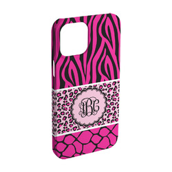 Triple Animal Print iPhone Case - Plastic - iPhone 15 Pro (Personalized)