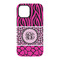 Triple Animal Print iPhone 15 Tough Case - Back