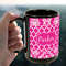 Moroccan & Damask 15oz. Black Mug - LIFESTYLE