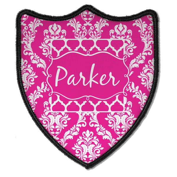 Custom Moroccan & Damask Iron On Shield Patch B w/ Name or Text