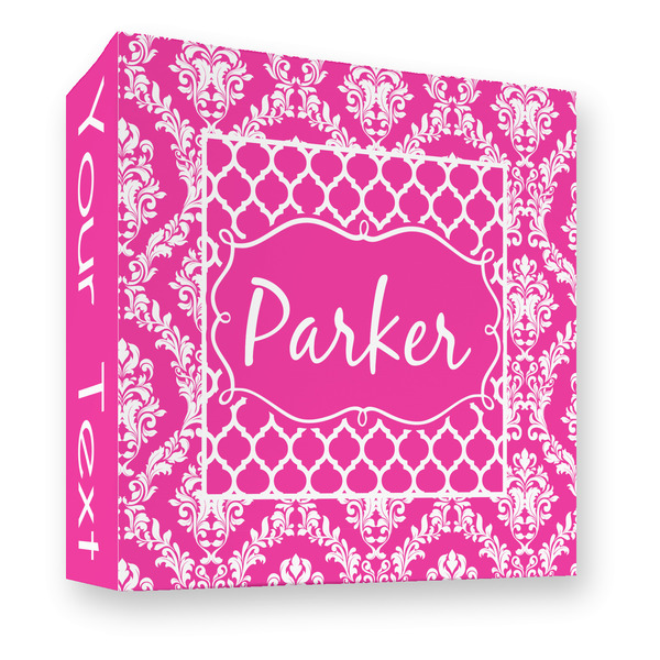 Custom Moroccan & Damask 3 Ring Binder - Full Wrap - 3" (Personalized)