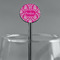 Moroccan & Damask Black Plastic 5.5" Stir Stick - Round - Main