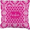 Moroccan & Damask Burlap Pillow 18"