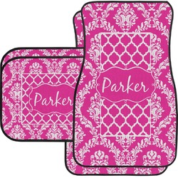 Moroccan & Damask Car Floor Mats Set - 2 Front & 2 Back (Personalized)