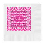 Moroccan & Damask Embossed Decorative Napkins (Personalized)