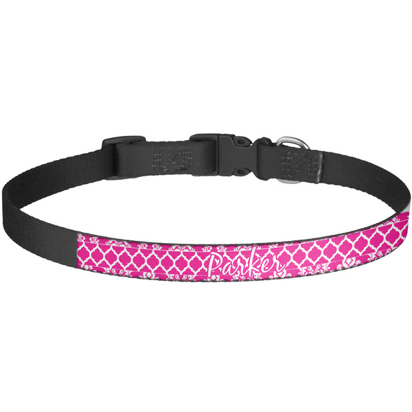 Custom Moroccan & Damask Dog Collar - Large (Personalized)