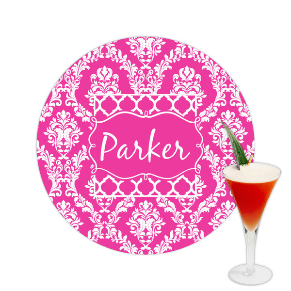 Custom Moroccan & Damask Printed Drink Topper -  2.5" (Personalized)