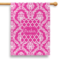 Moroccan & Damask 28" House Flag - Single Sided (Personalized)