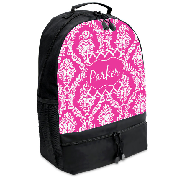 Custom Moroccan & Damask Backpacks - Black (Personalized)