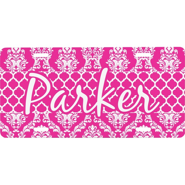 Custom Moroccan & Damask Front License Plate (Personalized)