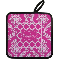 Moroccan & Damask Pot Holder w/ Name or Text