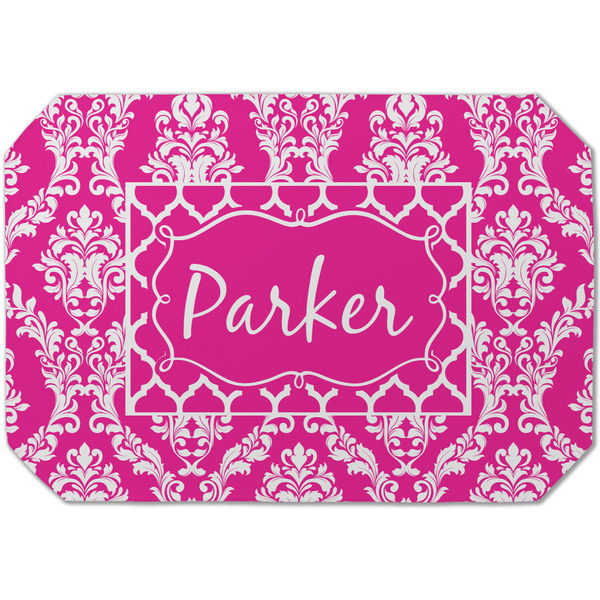 Custom Moroccan & Damask Dining Table Mat - Octagon (Single-Sided) w/ Name or Text