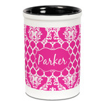 Moroccan & Damask Ceramic Pencil Holders - Black