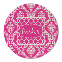 Moroccan & Damask Round Linen Placemat - Single Sided (Personalized)