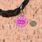 Moroccan & Damask Round Pet ID Tag - Small - In Context