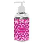 Moroccan & Damask Plastic Soap / Lotion Dispenser (8 oz - Small - White) (Personalized)