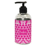 Moroccan & Damask Plastic Soap / Lotion Dispenser (8 oz - Small - Black) (Personalized)