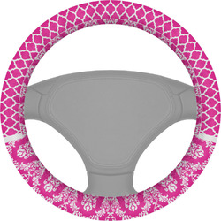 Moroccan & Damask Steering Wheel Cover