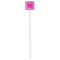 Moroccan & Damask White Plastic Stir Stick - Double Sided - Square - Single Stick