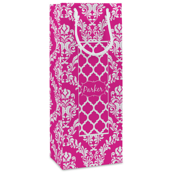 Custom Moroccan & Damask Wine Gift Bags - Gloss (Personalized)