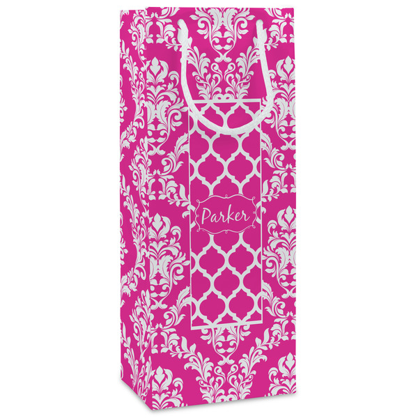 Custom Moroccan & Damask Wine Gift Bags - Matte (Personalized)