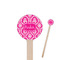 Moroccan & Damask Wooden 7.5" Stir Stick - Round - Closeup