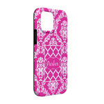 Moroccan & Damask iPhone Case - Rubber Lined - iPhone 13 Pro (Personalized)