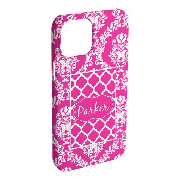 Custom Moroccan & Damask iPhone Case - Plastic - iPhone 15 Plus (Personalized)