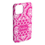 Moroccan & Damask iPhone Case - Plastic - iPhone 15 Pro Max (Personalized)