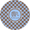 Gingham & Elephants 1" Multipurpose Round Labels - Single Sticker