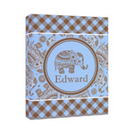 Gingham & Elephants Canvas Print (Personalized)