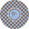 Gingham & Elephants 2" Multipurpose Round Labels - Single Sticker