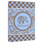 Gingham & Elephants Canvas Print - 20x30 (Personalized)