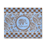 Gingham & Elephants 8' x 10' Indoor Area Rug (Personalized)