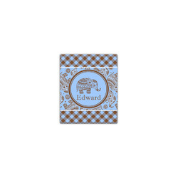 Gingham & Elephants Canvas Print - 8x10 (Personalized)