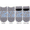 Gingham & Elephants Adult Ankle Socks - Double Pair - Front and Back - Apvl