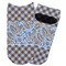 Gingham & Elephants Adult Ankle Socks - Single Pair - Front and Back