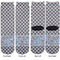 Gingham & Elephants Adult Crew Socks - Double Pair - Front and Back - Apvl