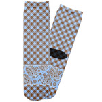 Gingham & Elephants Adult Crew Socks