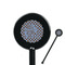 Gingham & Elephants Black Plastic 5.5" Stir Stick - Round - Closeup