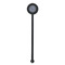 Gingham & Elephants Black Plastic 5.5" Stir Stick - Round - Single Stick