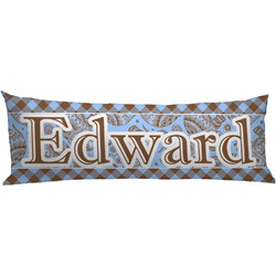 Gingham & Elephants Body Pillow Case (Personalized)
