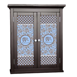 Gingham & Elephants Cabinet Decal - Large (Personalized)